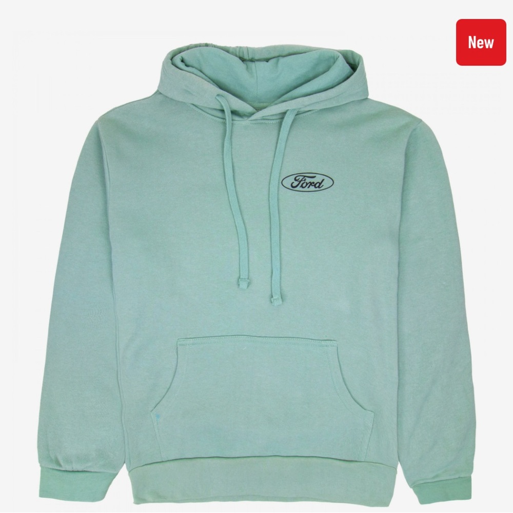 Ford Mustang Beach Trip Front and Back Print Pull-Over Hoodie